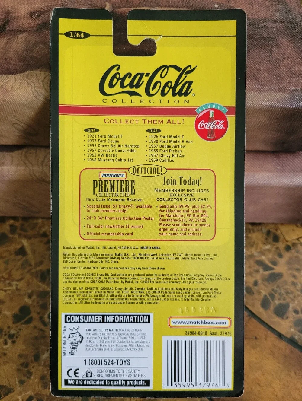 Matchbox Collectibles Coca-Cola 1933 Ford Coupe Toy Car - Red